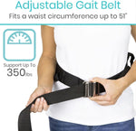 Elderly care transfer aid strap in black color