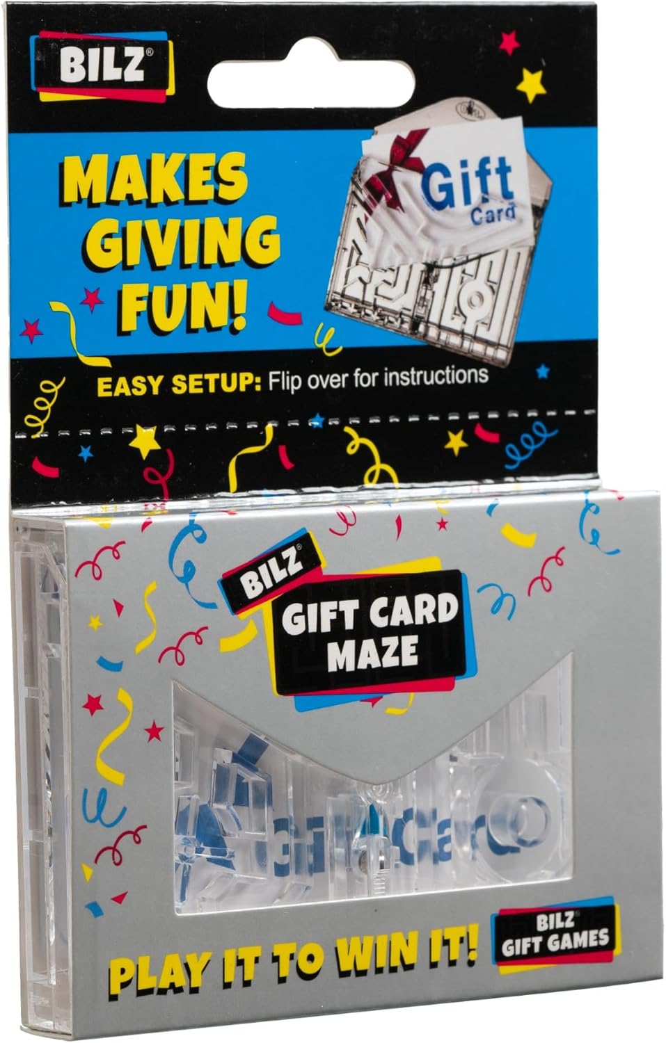 BILZ® Gift Card Maze | Fun Money Gifting Puzzle Game for Ages 8+ | Easy Setup with Envelope Flap | for Gift Cards, Cash (Folded), and Notes | Great for Graduations, Christmas, & Birthdays - Image 1