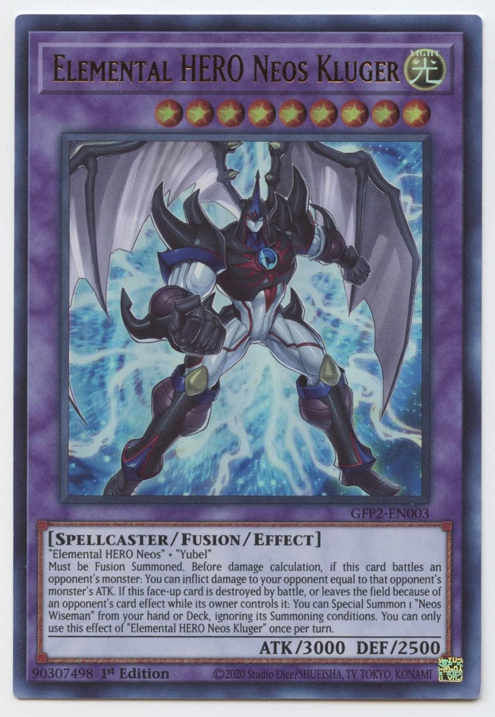 Yu-Gi-Oh! Elemental Hero Neos Kluger front view collectible card