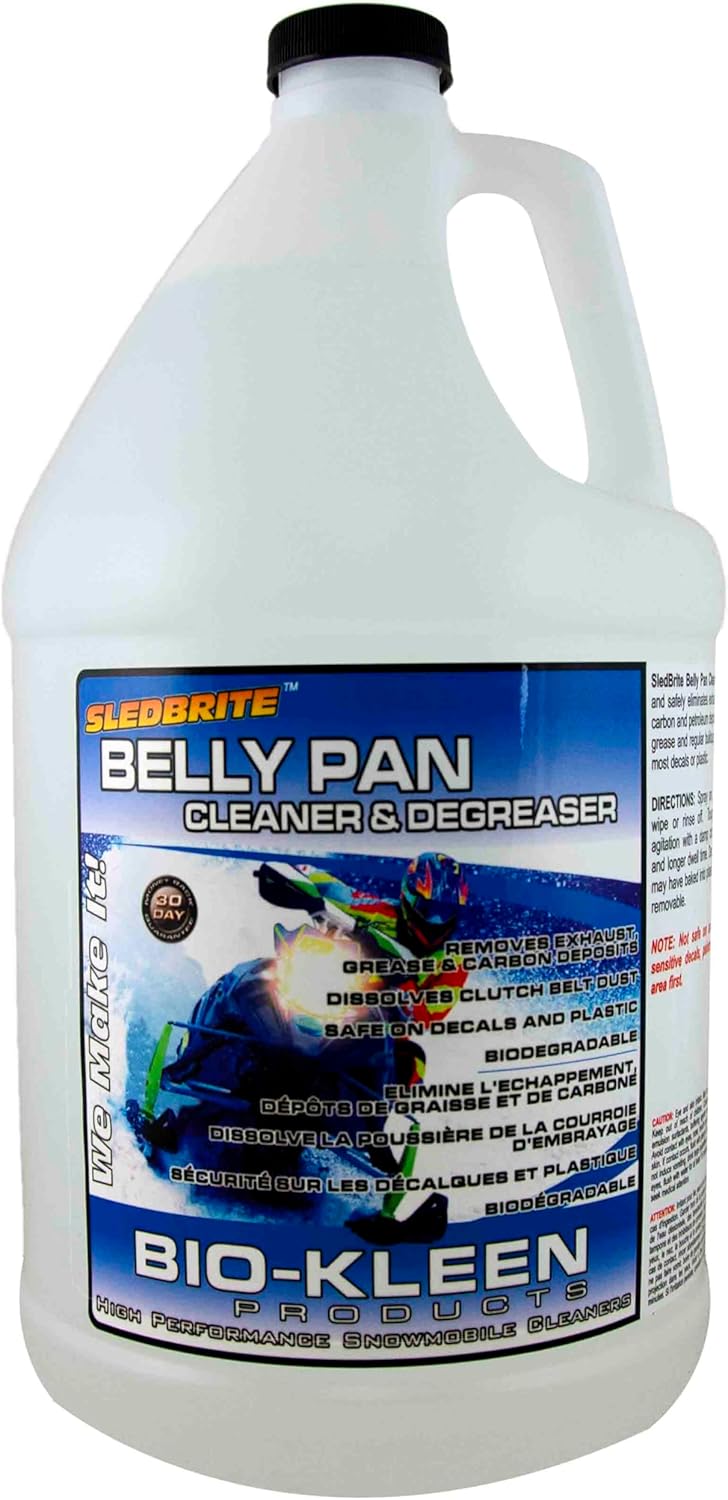 Bio-Kleen SledBrite Belly Pan Cleaner one gallon bottle front view heavy duty snowmobile degreaser