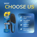 Dr. Scholl's size 8 to 14 shoe insert layout