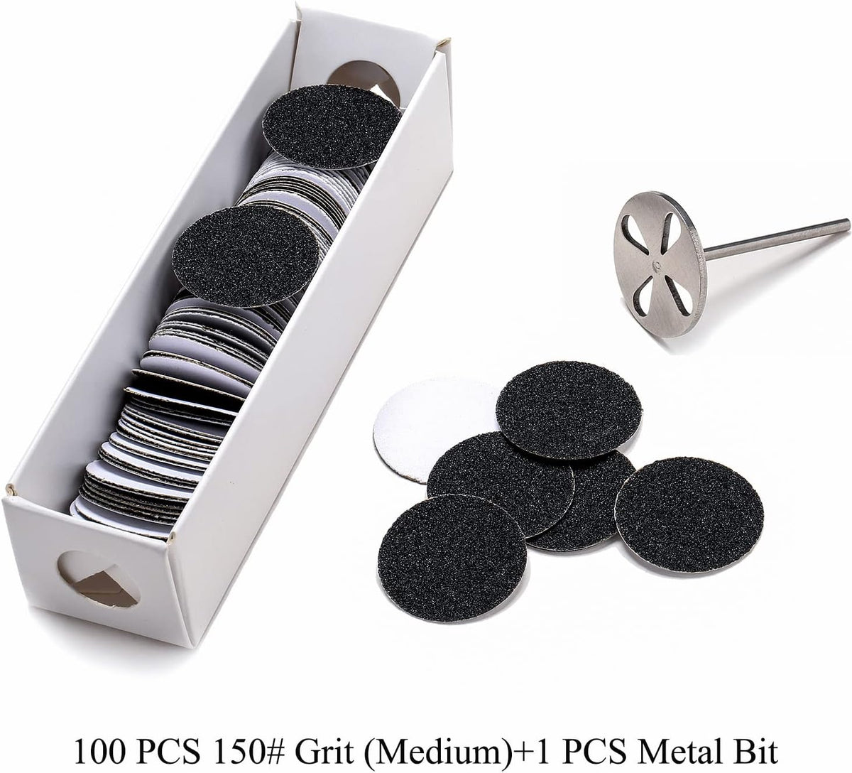 ERUIKA replaceable pedicure sanding disc box contents layout