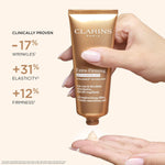 Clarins luxury skincare cream texture closeup