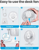 Gaiatop USB Desk Fan, Personal Portable Quiet Small Table Desktop fan - Image 4