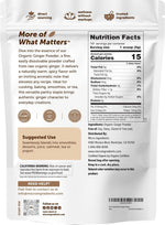Micro Ingredients organic ginger powder size label details