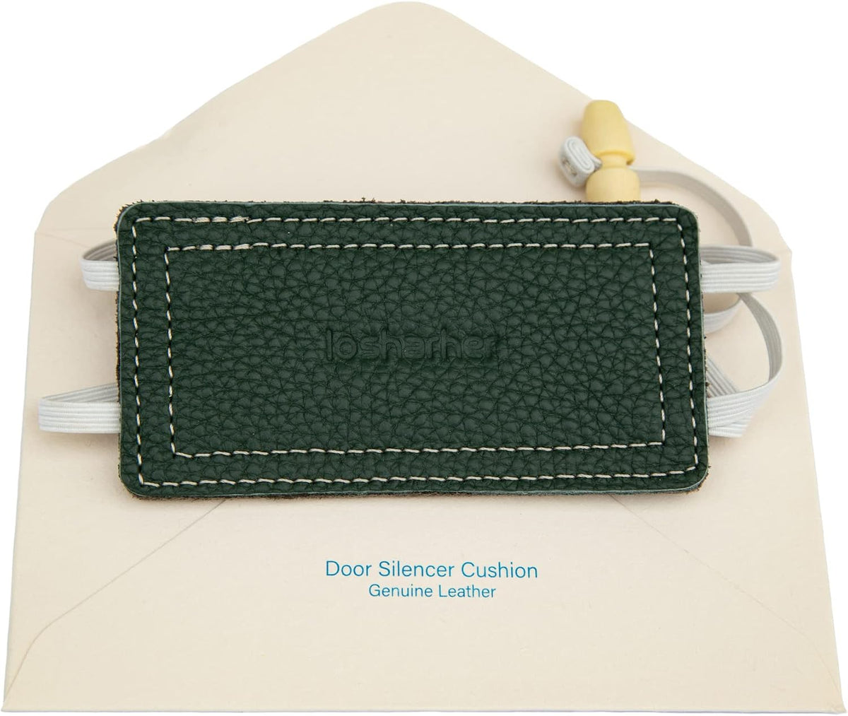 Losharher door silencer with elastic straps front view