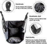 Hommtina hanging rope swing dark gray fabric detail