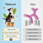 Ingredients label of Kin+Kind organic pet supplement