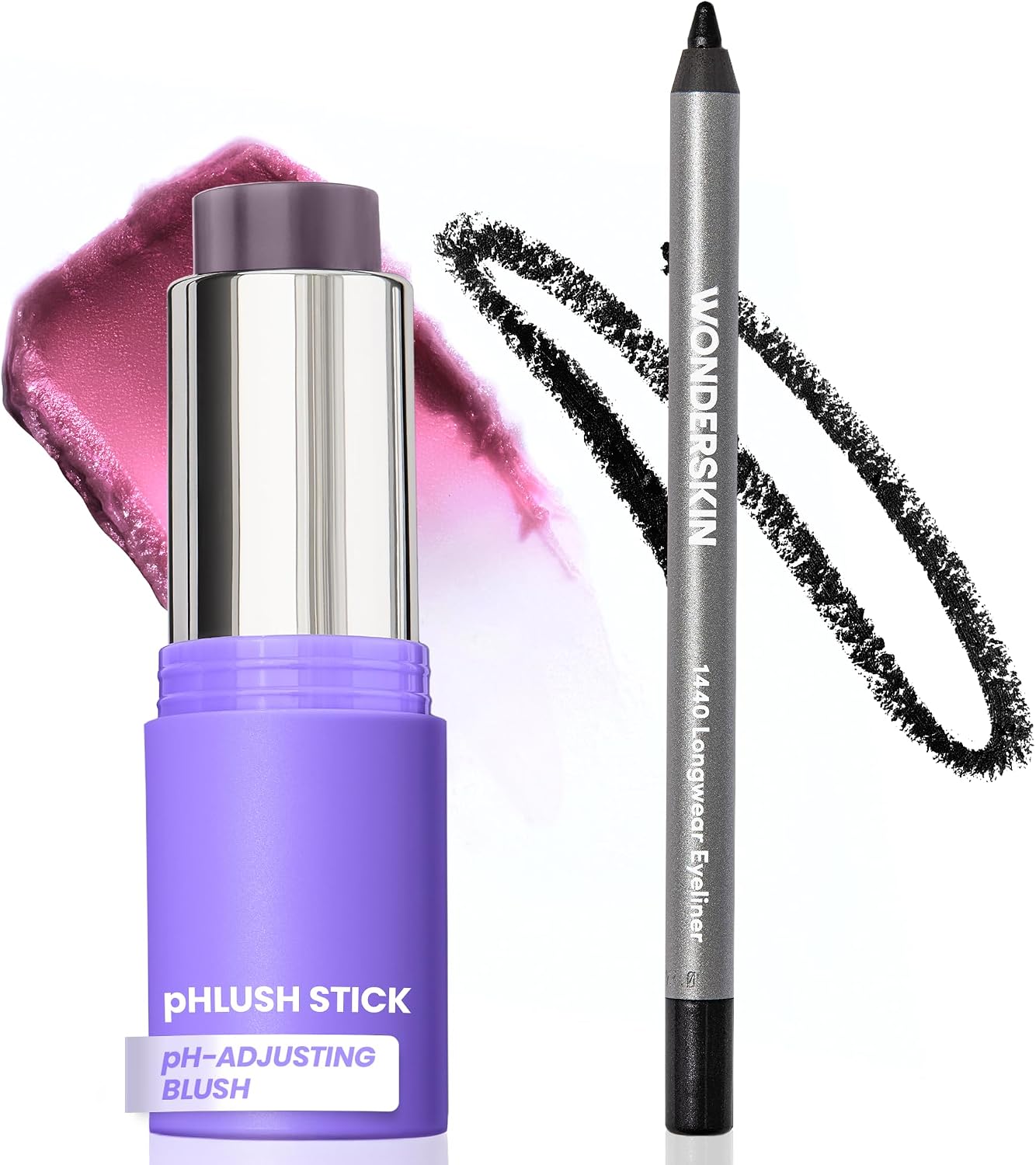 Wonderskin Beauty Essentials Set featuring pHlush Stick and Liquorice Eyeliner