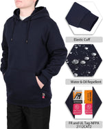 VATRENUS cotton fleece work hoodie kangaroo pocket closeup