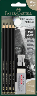 Faber-Castell 3 Count Pitt Graphite Matte Tin - 10B, 12B, 14B - Matte Black Graphite Pencils - Image 9