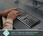 Arteck mechanical keyboard brown switches closeup