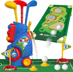 Liberry toddler golf set front view with cart and clubs