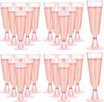 Mwellewm disposable plastic champagne flutes front view for wedding celebrations.