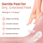 LuxaDerme exfoliating foot socks active ingredients graphic