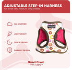 Downtown Pet Supply dog vest harness showing secure velcro and buckle