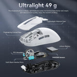 Attack Shark X3 lightweight mouse connected with USB-C cable