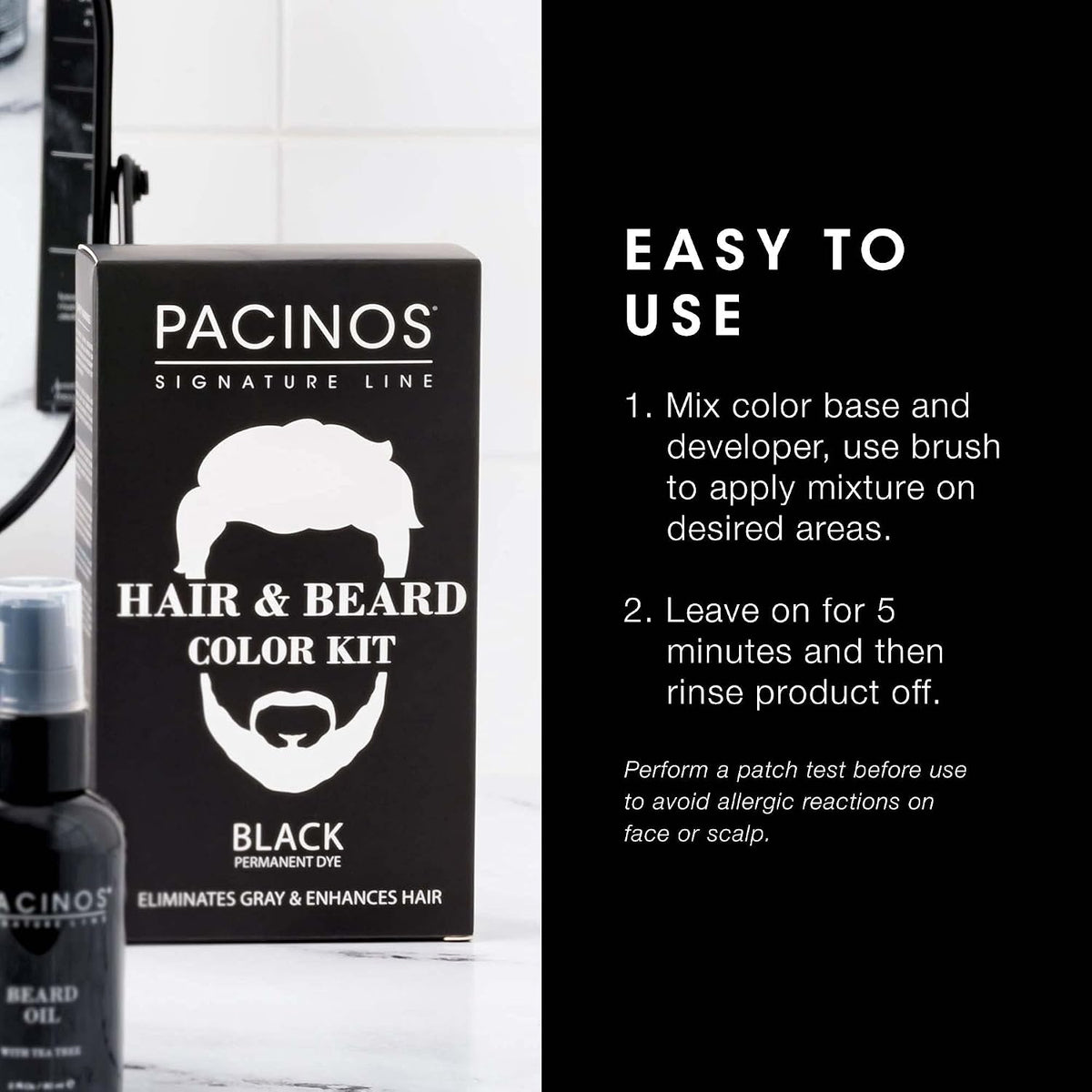 Pacinos specialized beard application brush close up