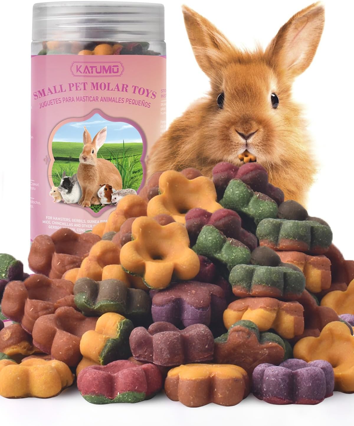 Healthy fiber rich hamster and chinchilla organic molar toy rewards