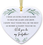Christmas Ornament for Godmother 2026, for Godmother, A Gift to Commemorate Your deep Love for Each Other, Ceramic Ornament Keepsake, Printed on Both Sides (2.9") - Image 14