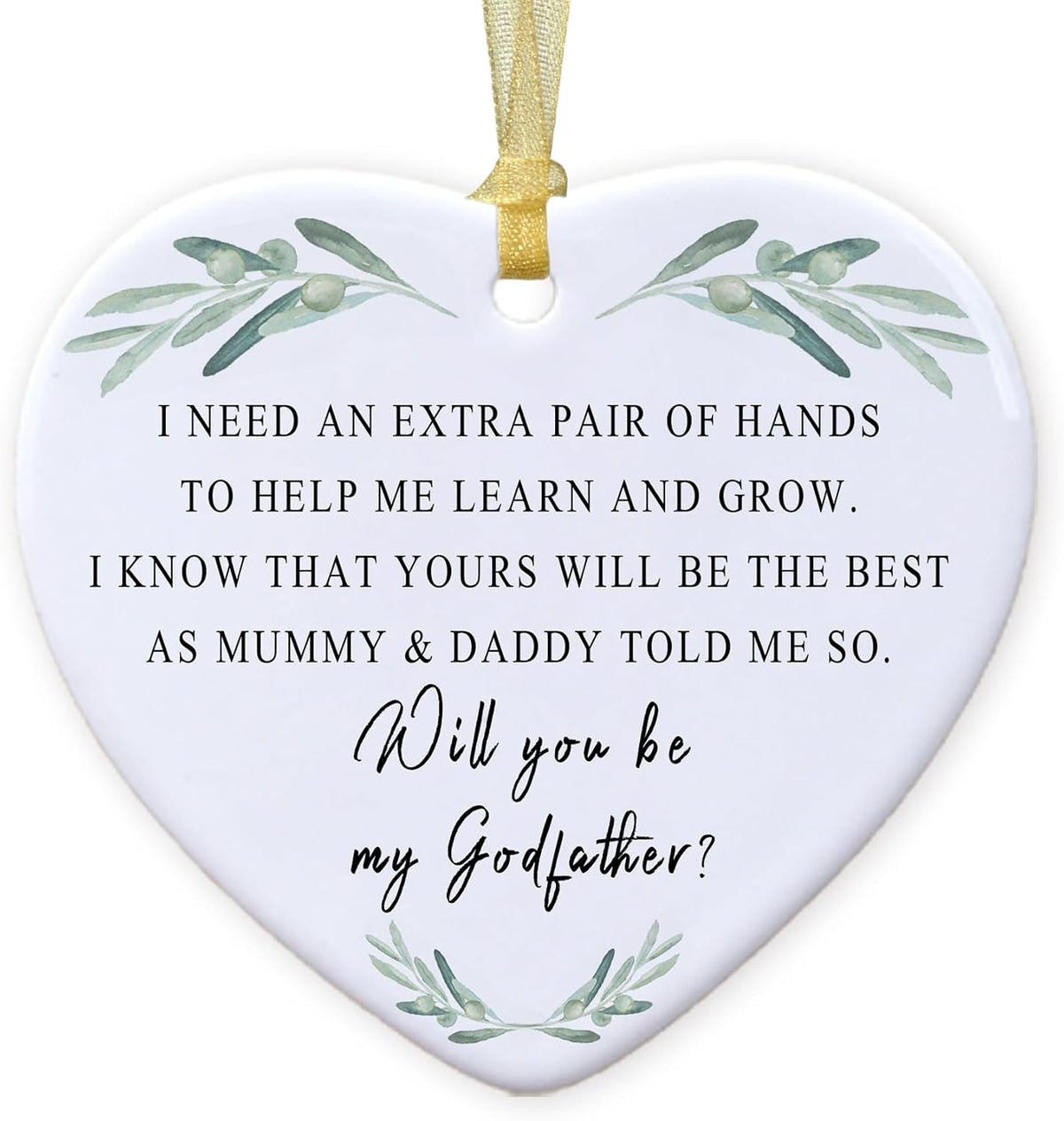 Christmas Ornament for Godmother 2026, for Godmother, A Gift to Commemorate Your deep Love for Each Other, Ceramic Ornament Keepsake, Printed on Both Sides (2.9") - Image 14