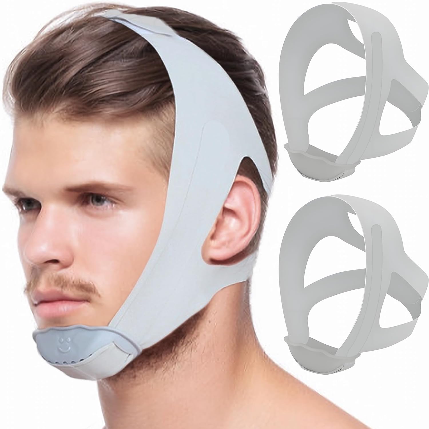 2 Pack Chin Strap for Sleeping - Effective Stop Snoring Solution - Adjustable Anti Snoring Chin Strap for Men Women Breathable Anti Snroing Devices - Image 1