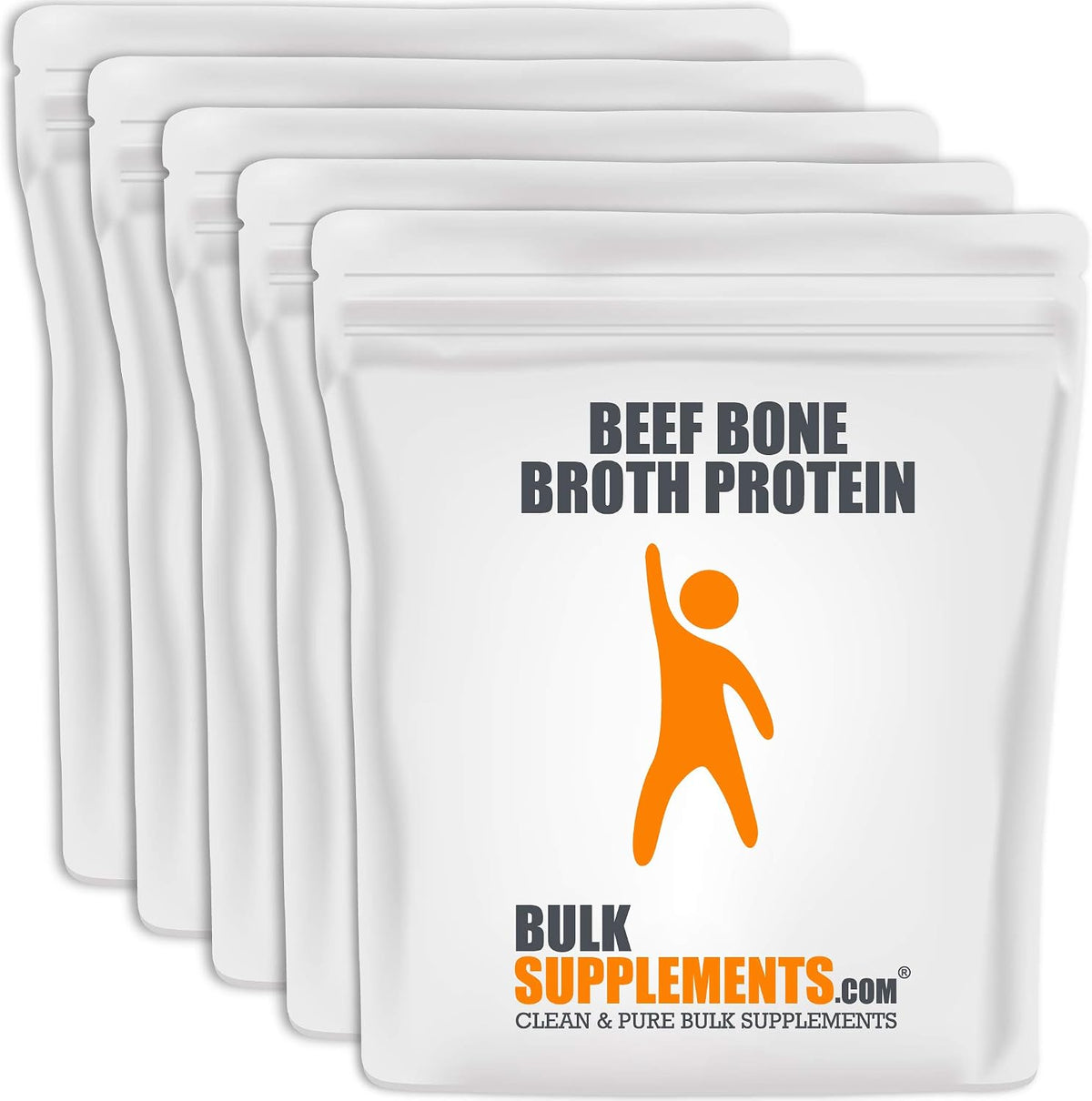 BulkSupplements non dairy protein powder 500 grams side view showing allergen declarations.