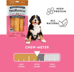 Truranch digestible pork skin dog chew roll back packaging information
