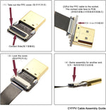 JSER 90 degree angled HDMI male to male cable assembly