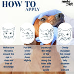 Authentic USA imported Metepet Vetromycin packaging highlighting sterile pet eye formula