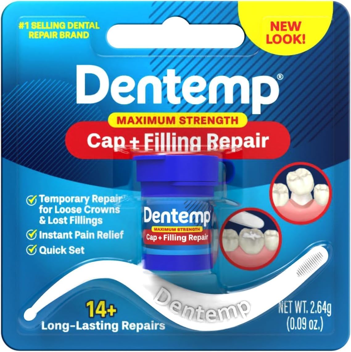 Dentemp O.S. One Step Filling Dental Repair Material Maximum Hold, 1 each by Dentemp O.S. - Image 1