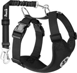 SlowTon dog car harness and seatbelt set front view