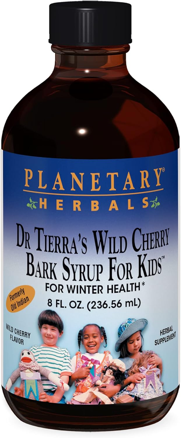 Planetary HerbalsWIld Cherry Bark Syrup for Kids - 8 Ounces - Image 1
