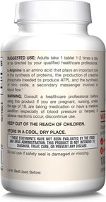 Jarrow Formulas(R) Arginine 1000 mg, Dietary Supplement, Supports Nitric Oxide Production, Supports Protein Synthesis, 100 Tablets, Up to 100 Day Supply - Image 10