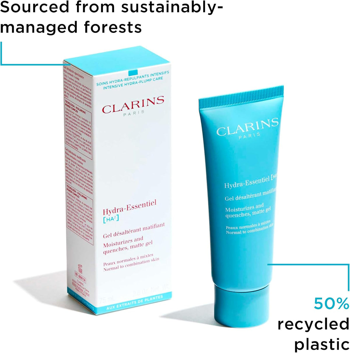 Clarins Hydra Essentiel Matte Gel ingredient highlights and features