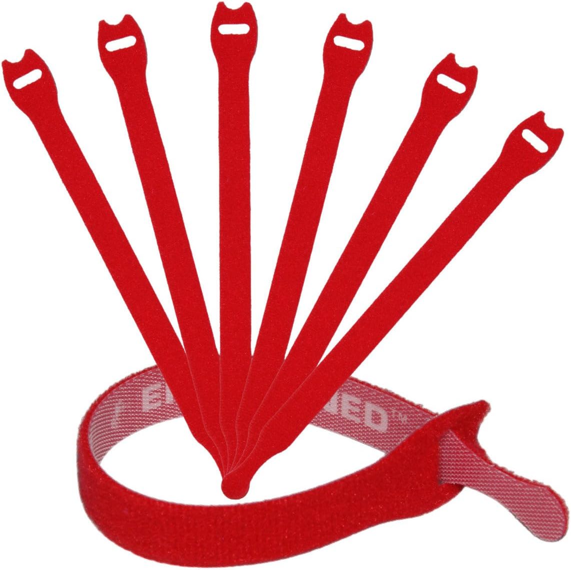 Reusable Cable Ties 1/2" x 8" for Cable Management and Organizing Cords - 30 Pack Bundled with 2 Bonus Cinch Straps (Purple) - Image 9