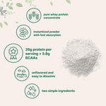 Micro Ingredients unflavored protein powder mixed in a smoothie glass