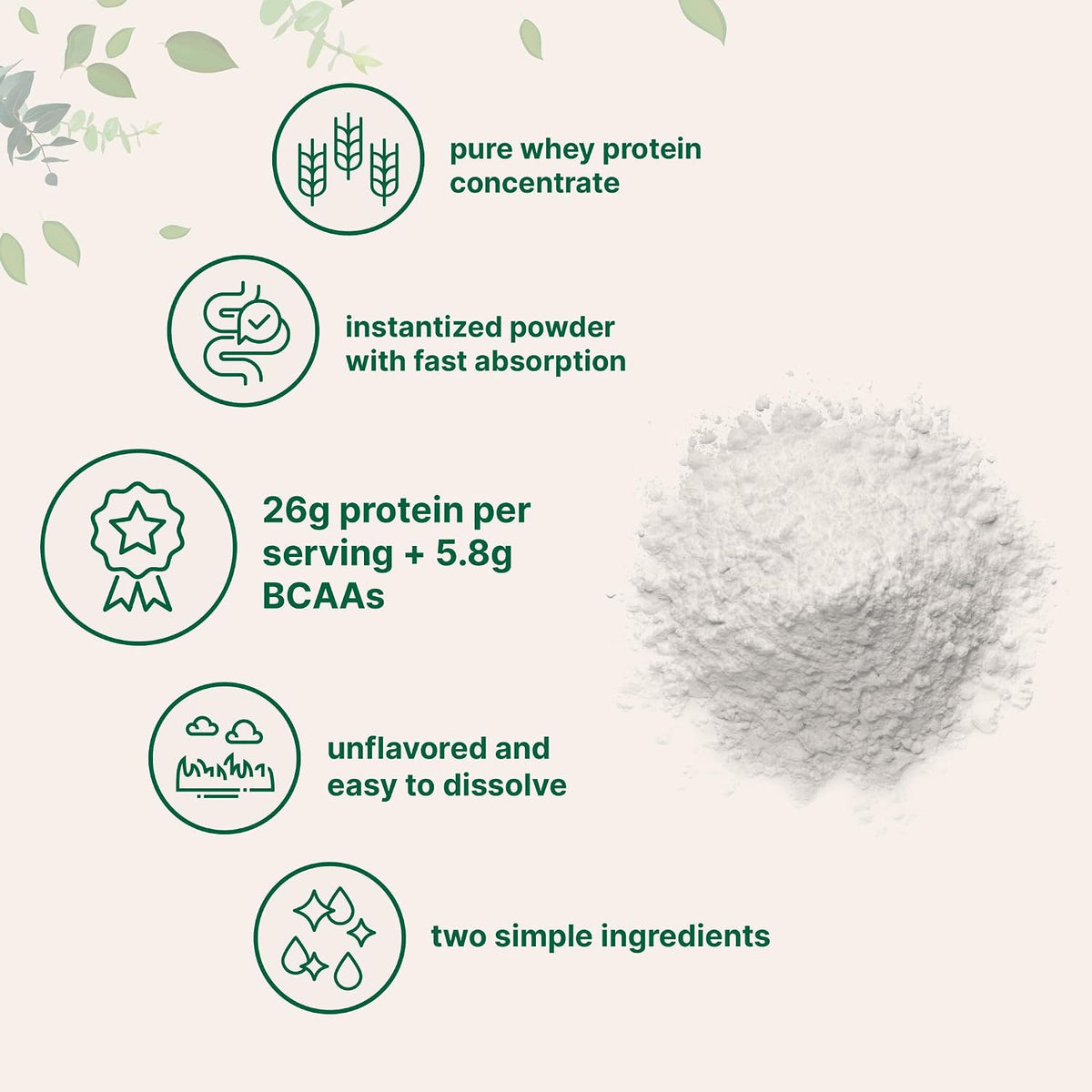 Micro Ingredients unflavored protein powder mixed in a smoothie glass