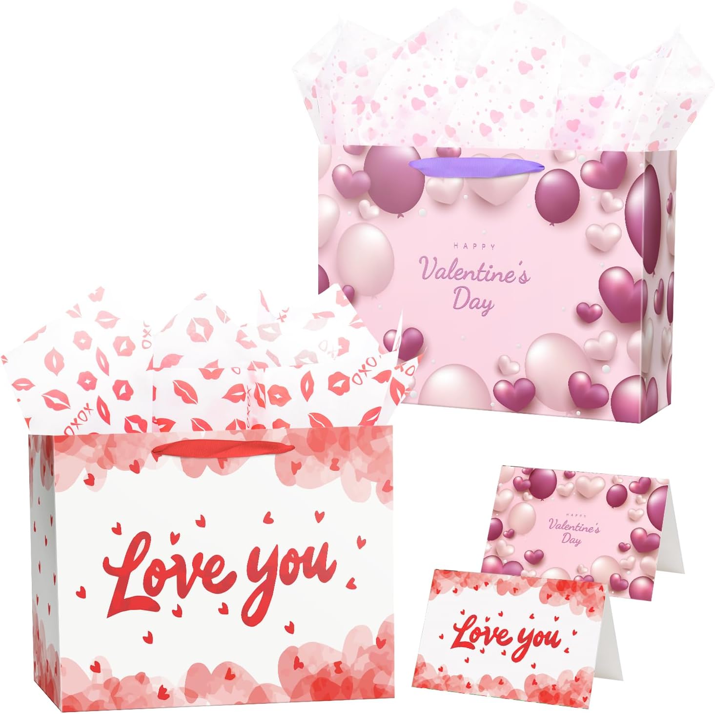 Linelglobal large Valentine gift bag front view