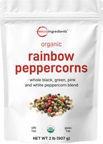 Micro Ingredients organic whole rainbow peppercorns front view package