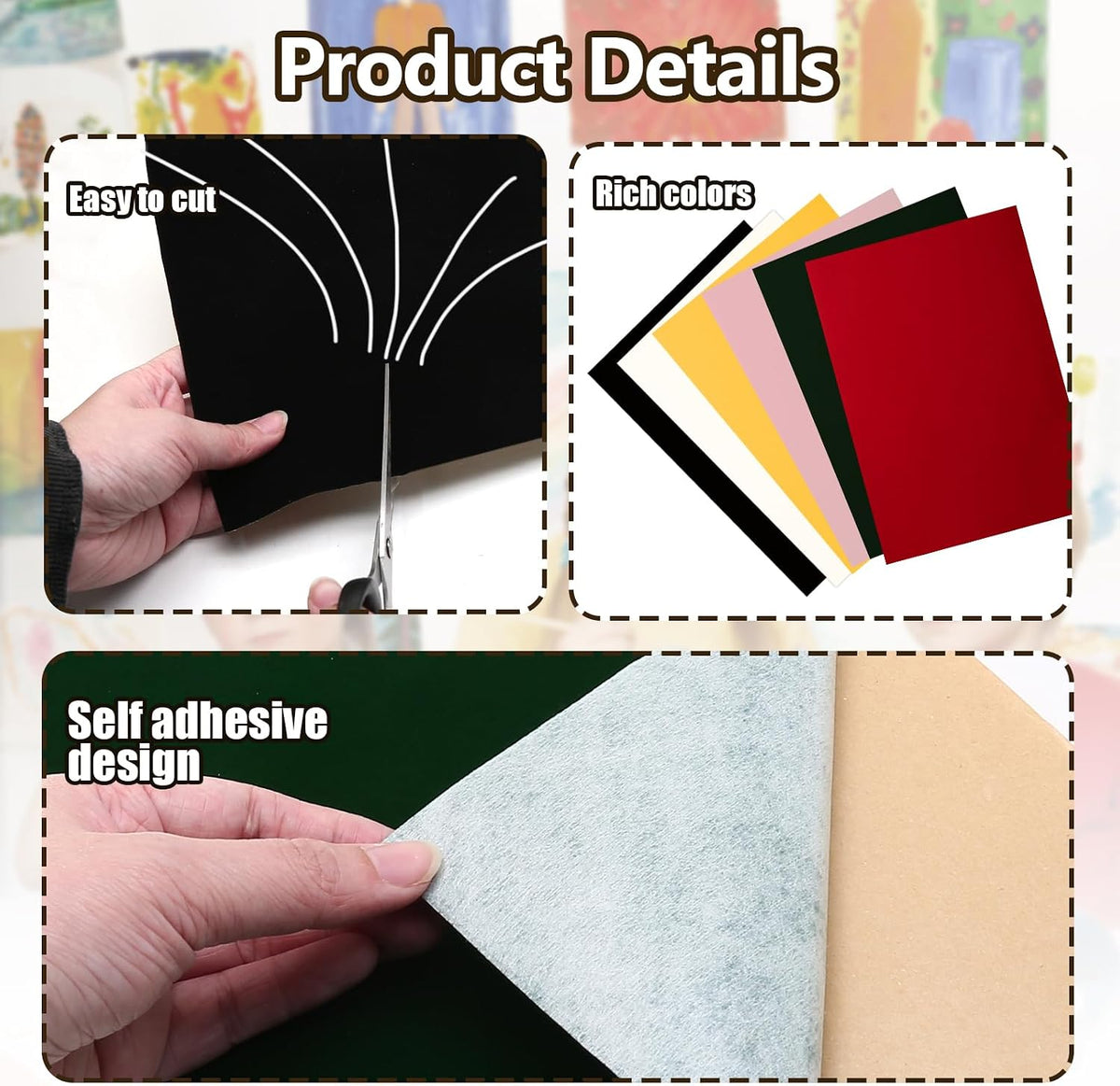 A4 size green felt fabric for jewelry box lining