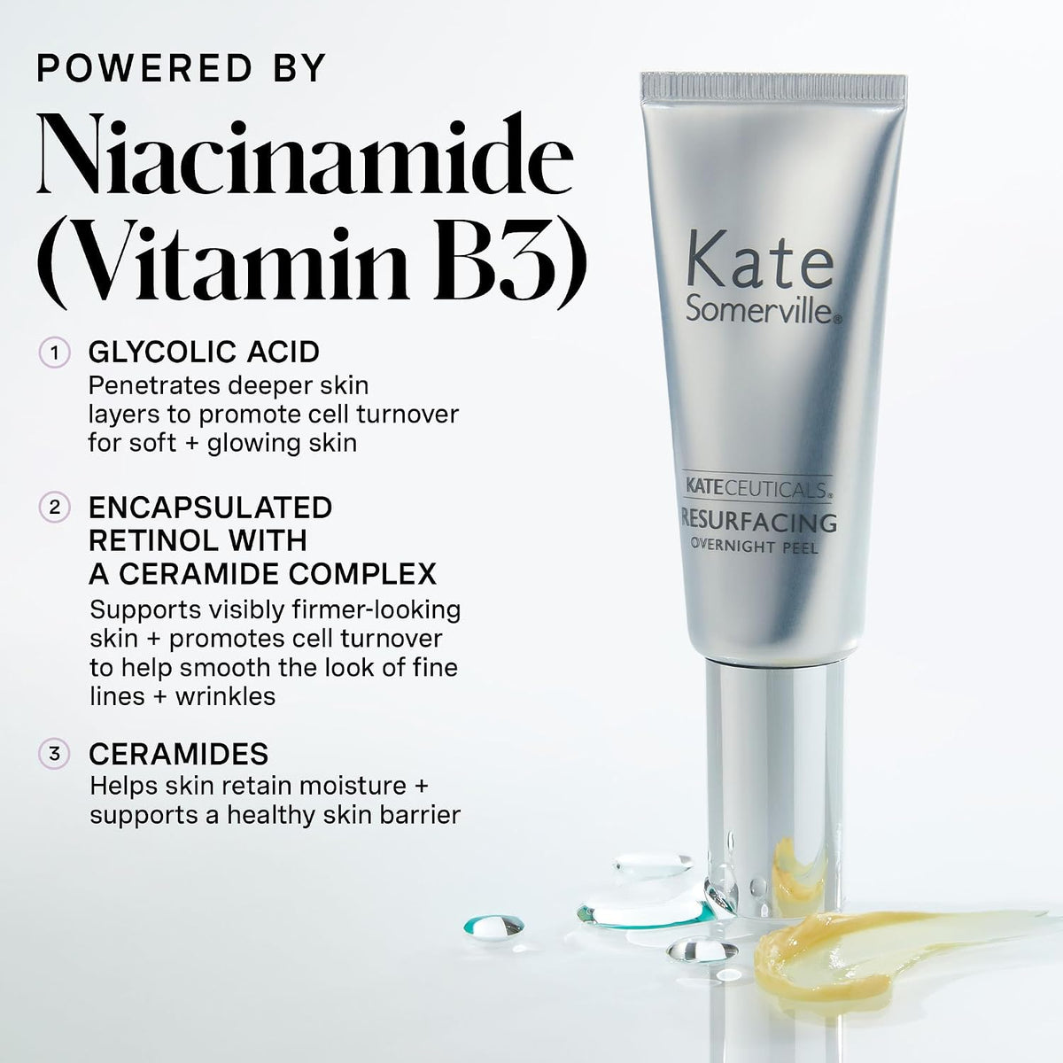 Kate Somerville clinic grade face peel packaging boxes showing clinical skincare ingredients