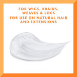 Cantu braiding gel applied on natural hair braids