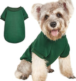 Jouhoi puppy sweater for small dogs green medium front view winter pet apparel