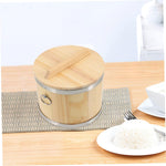 Cooked Rice Storage Bucket Sushi Mold Container Wooden Lid Rice Bucket for Kitchen Supplies - Image 9