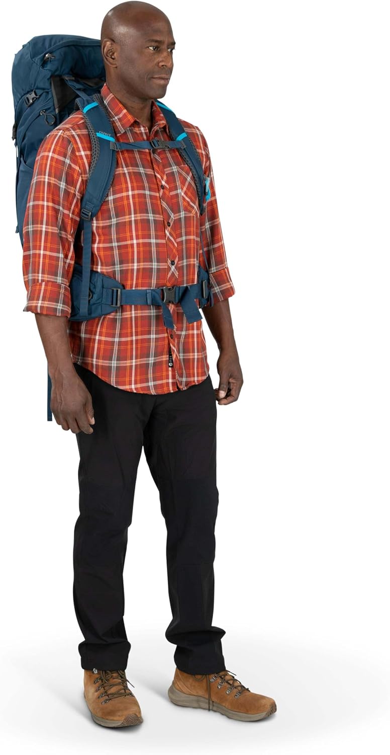 Osprey Kestrel 48L Men's Backpacking Backpack, Atlas Blue, S/M - Image 13