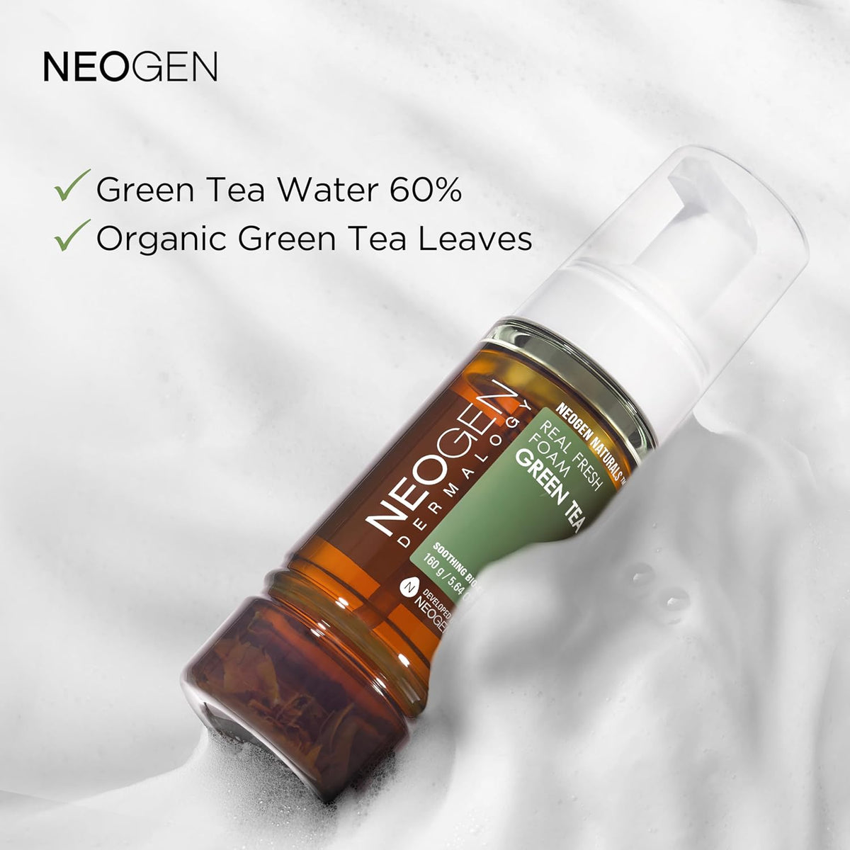 Neogen Dermalogy Green Tea cleanser packaging back side