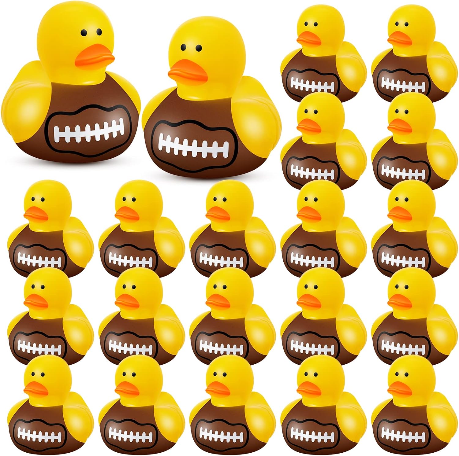 Deekin football rubber ducks front view 24 piece set