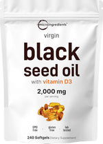 Micro Ingredients black seed oil supplement pouch front view packaging