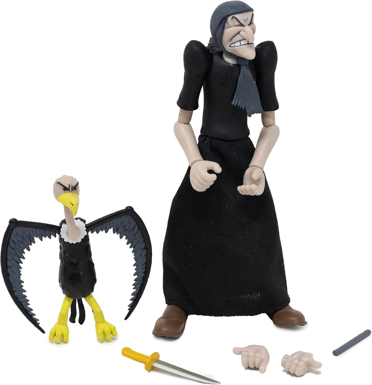 Boss Fight Studio Sea Hag action figure closeup showing facial expression and classic attire